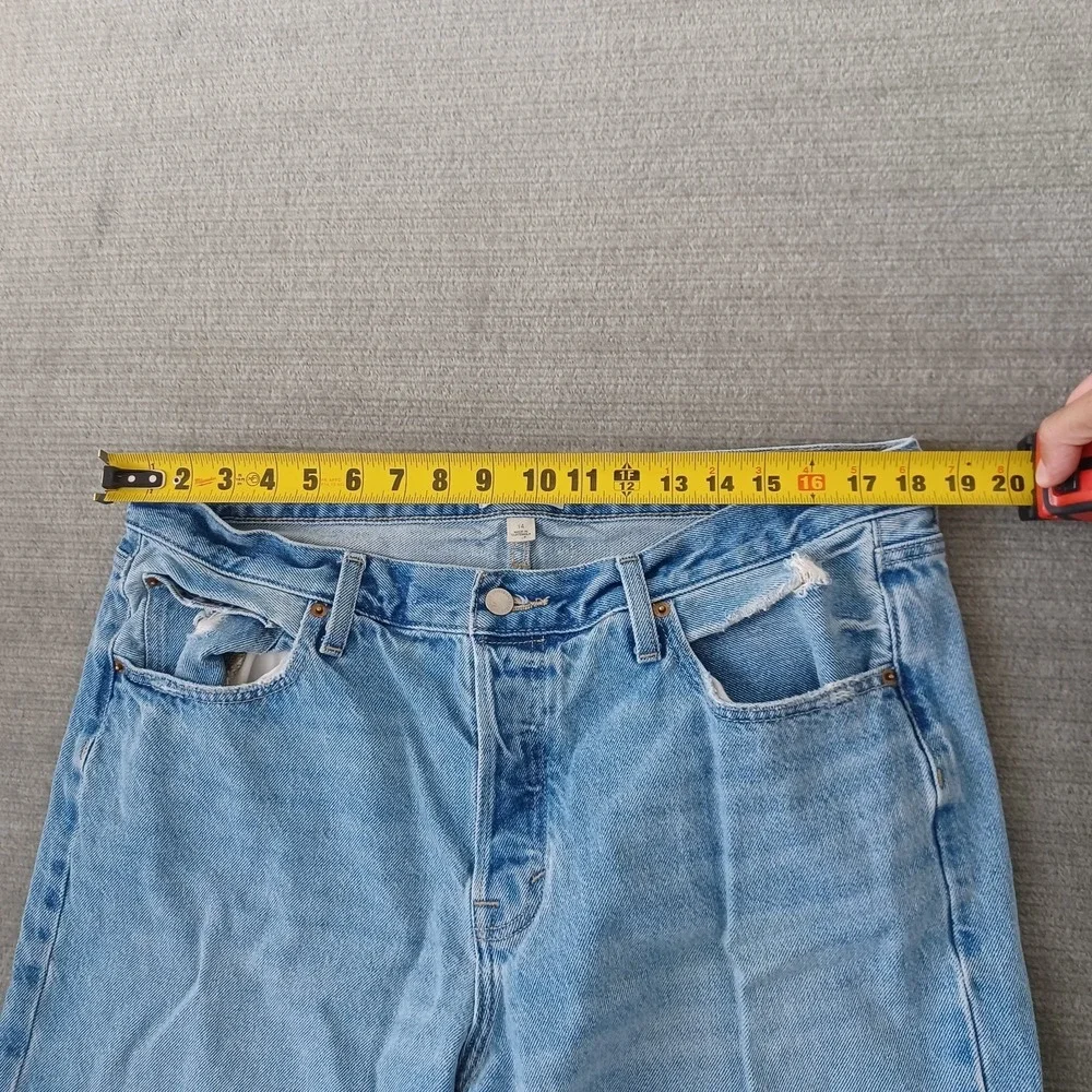 Universal‎ Thread Mid Rise 90s Womens 14 Lightwash Fly Button Rustic Baggy Jeans